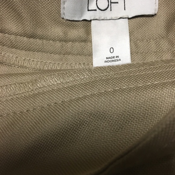 LOFT Pleated Tan Skirt - Picture 2 of 2